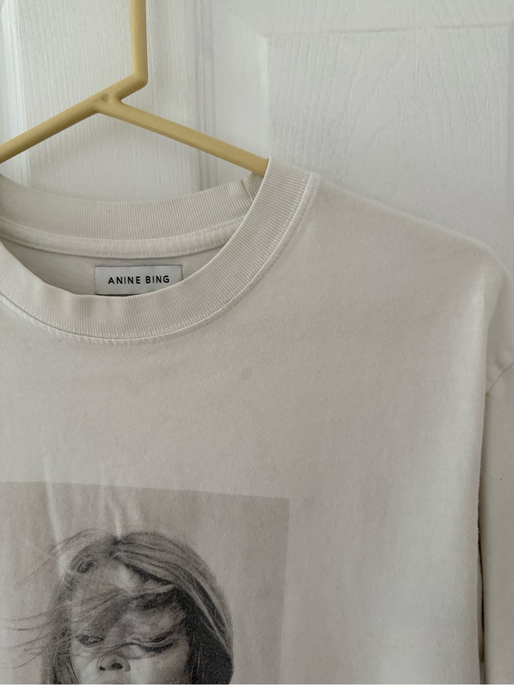 Anine Bing White Ida T-Shirt with Brigitte Bardot Size XS - Picture 5 of 8